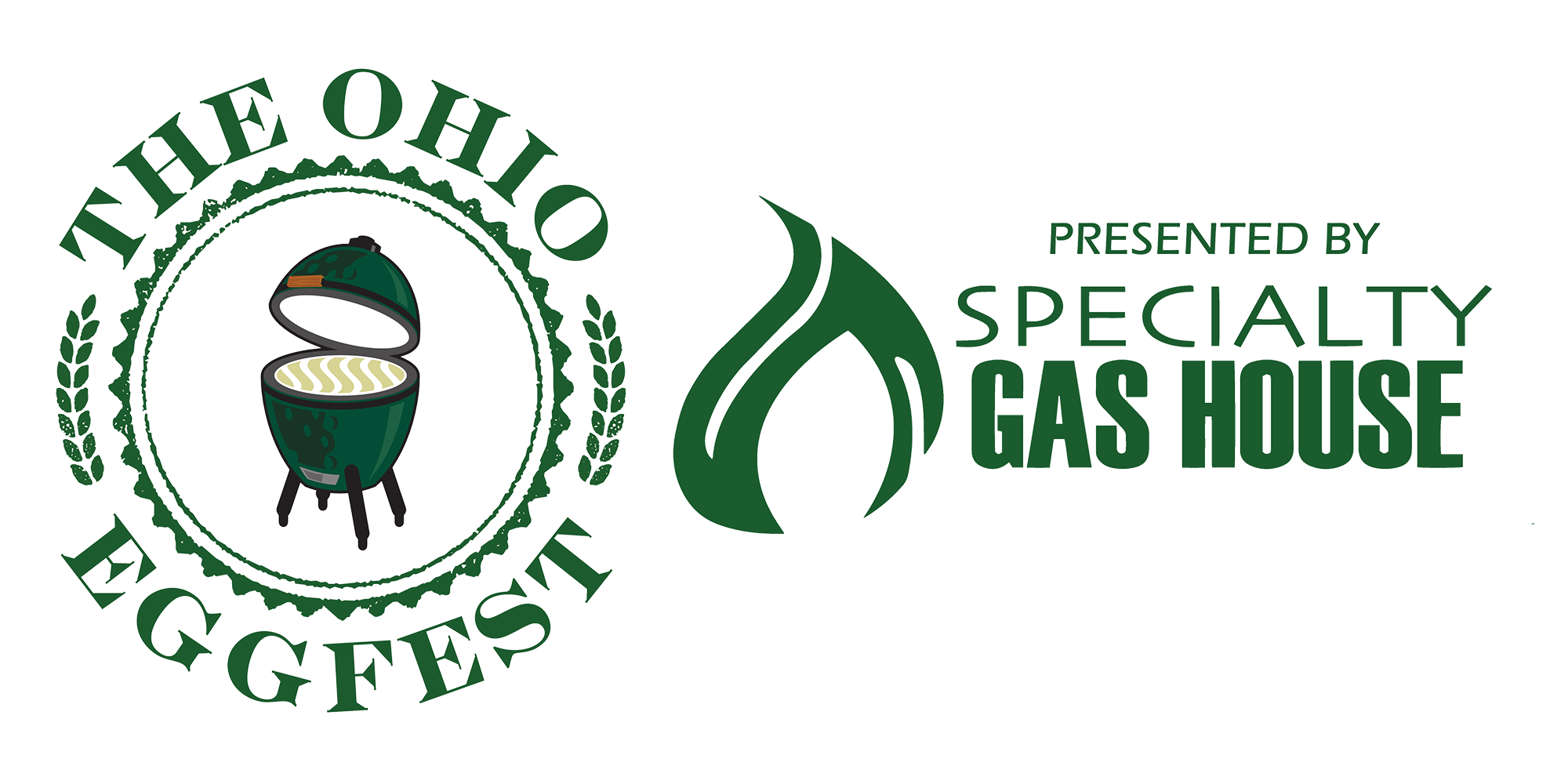 the ohio eggfest logo specialty gas house big green egg festival