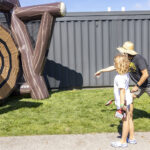 axe throwing at the ohio eggfest at fortress obetz