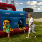 the ohio eggfest big green egg food festival kids bounce house