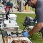 the ohio eggfest big green egg food festival bbq competition reverse seared steak and chimichurri team jj george meat church holy voodoo