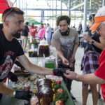 the ohio eggfest big green egg food festival and bbq competition team yoder whole smoked pig roast